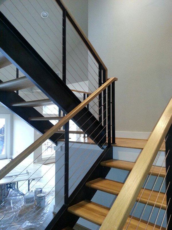 manufactured metal railing for stairway