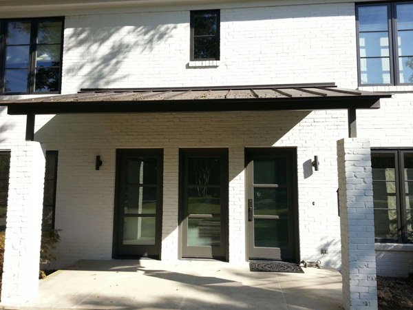 view of metal patio design